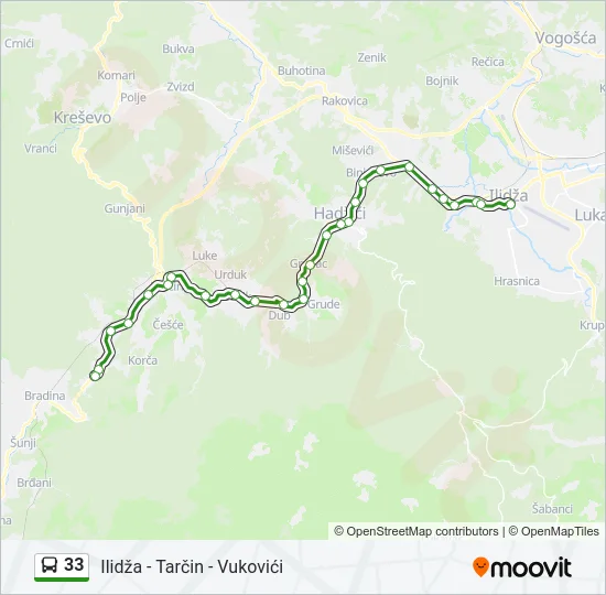 33 Bus Line Map