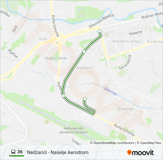 36 Bus Line Map