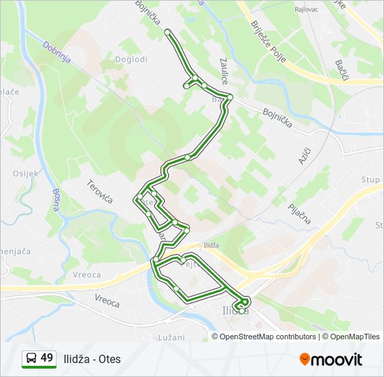 49 bus Line Map