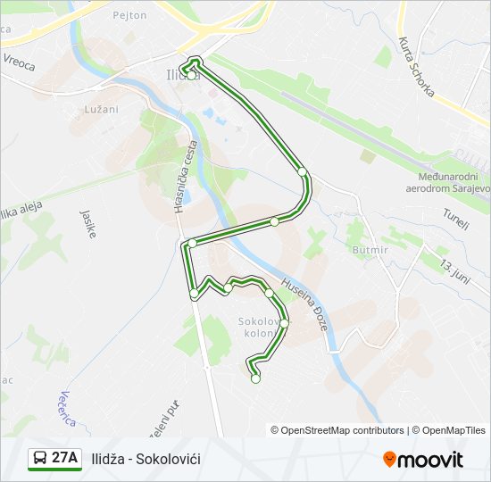 27A Bus Line Map