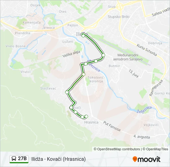 27B Bus Line Map