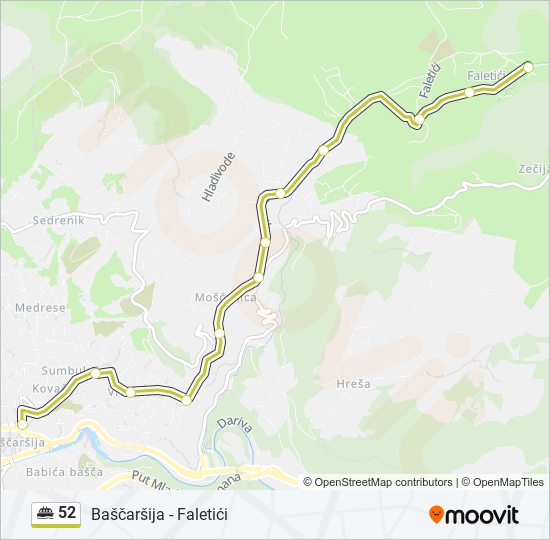 52 minibus Line Map