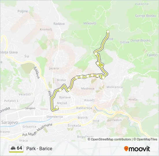 64 Minibus Line Map