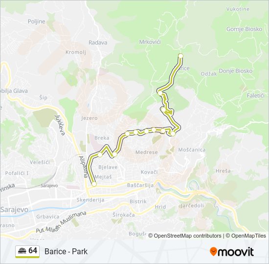 64 Minibus Line Map