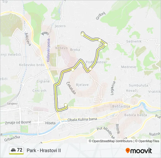 72 Minibus Line Map