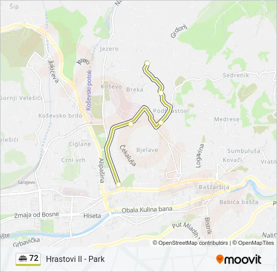 72 Minibus Line Map