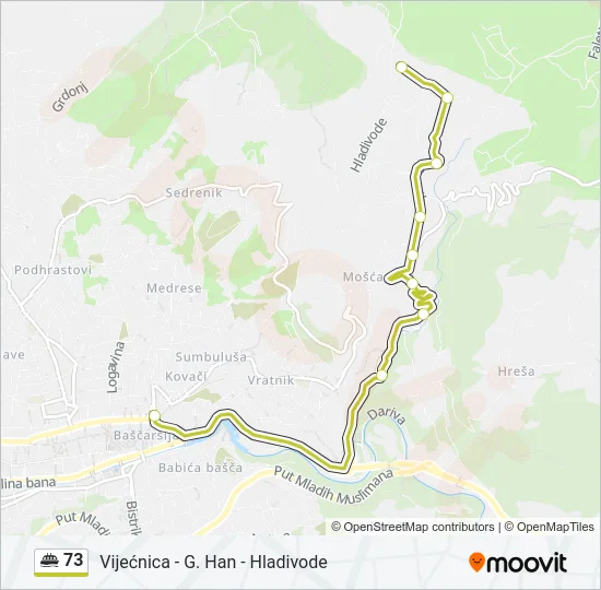 73 Minibus Line Map
