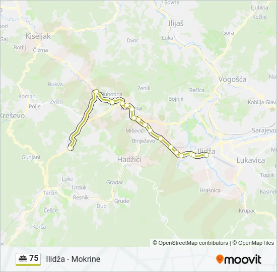 75 Minibus Line Map