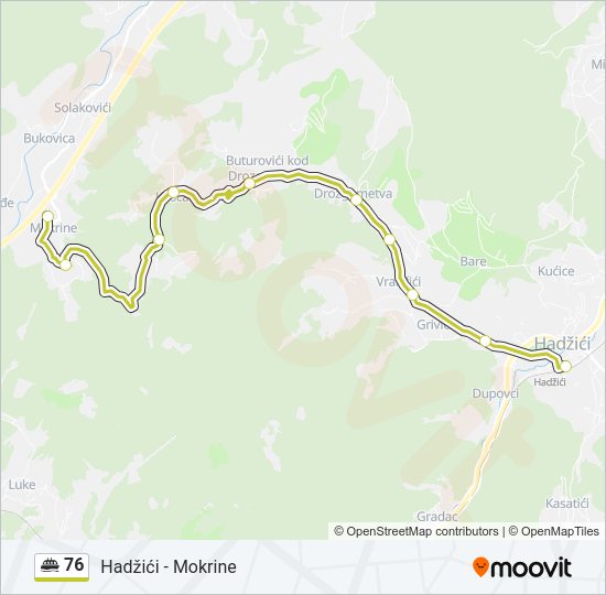 76 Minibus Line Map