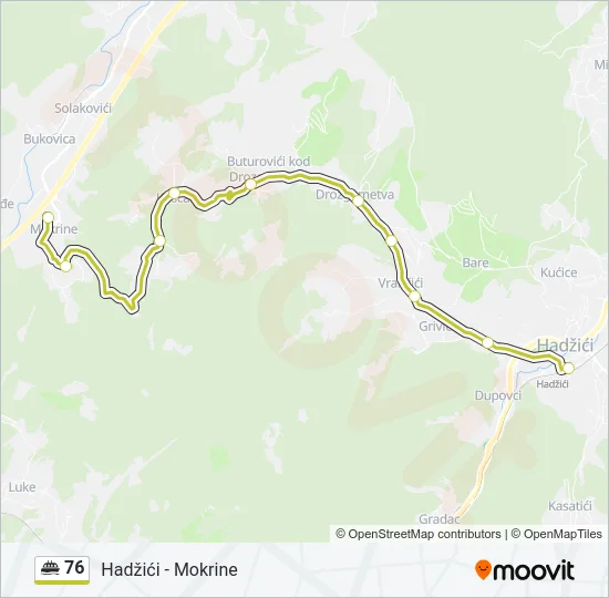 76 Minibus Line Map