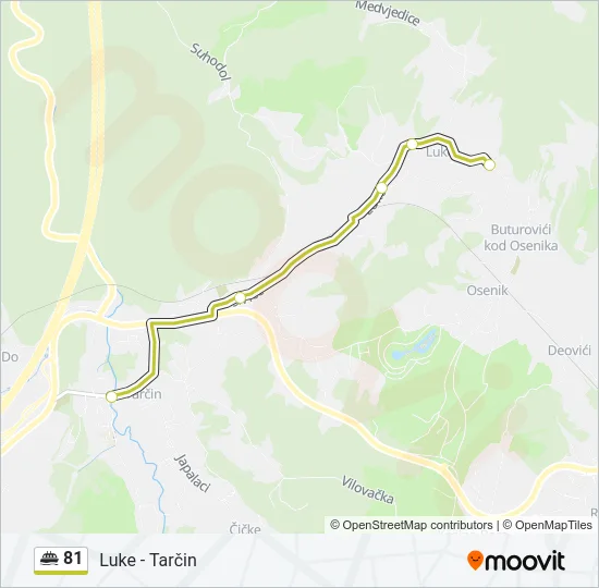 81 Minibus Line Map