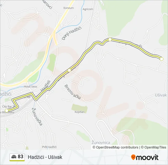 83 Minibus Line Map