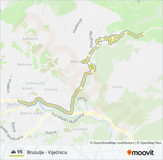 95 Minibus Line Map