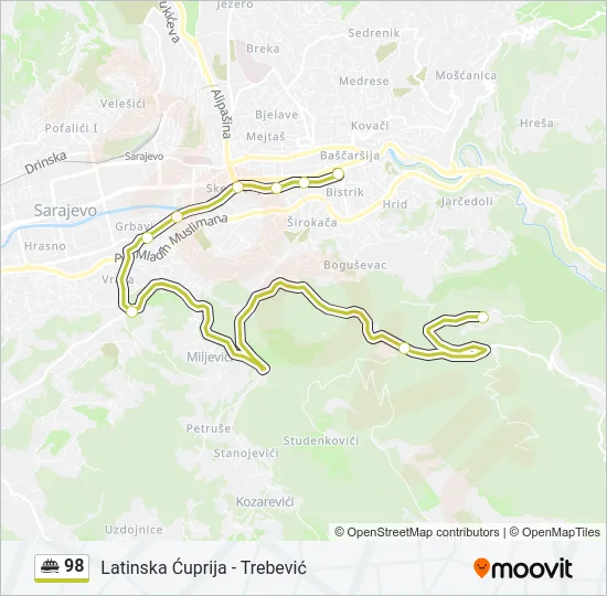 98 Minibus Line Map