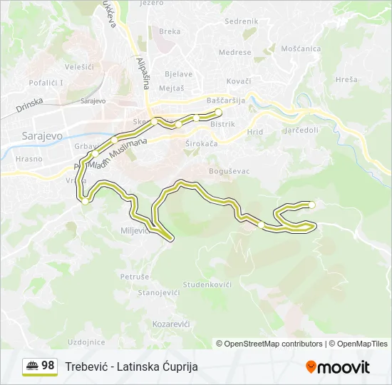 98 Minibus Line Map
