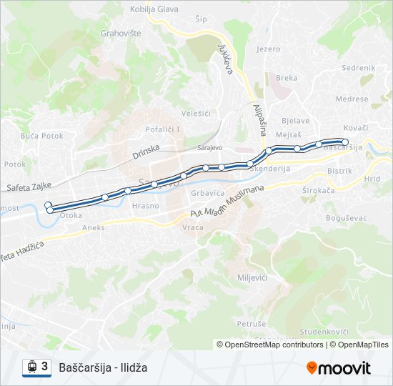 3 Light Rail Line Map