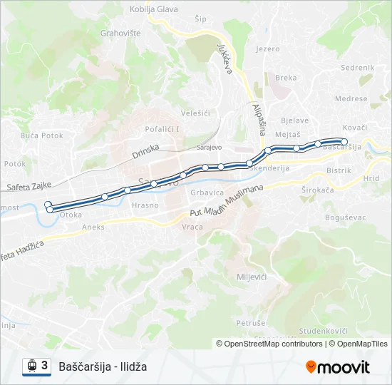3 Light Rail Line Map