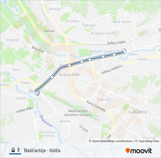 3 Light Rail Line Map