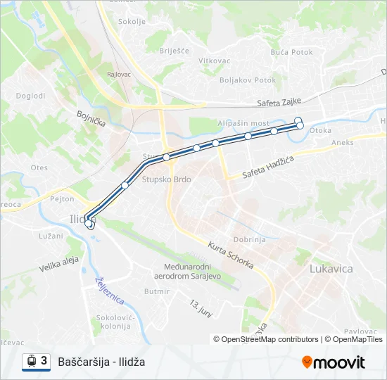 3 Light Rail Line Map