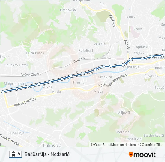 5 Light Rail Line Map