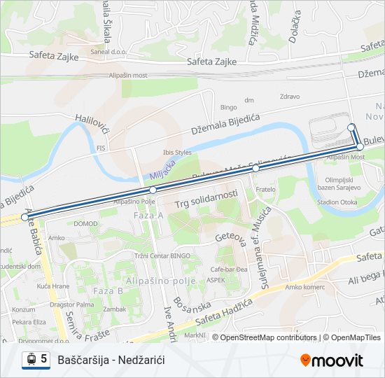 5 light rail Line Map