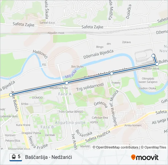 5 Light Rail Line Map