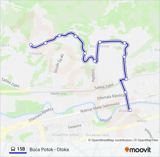 15B Bus Line Map
