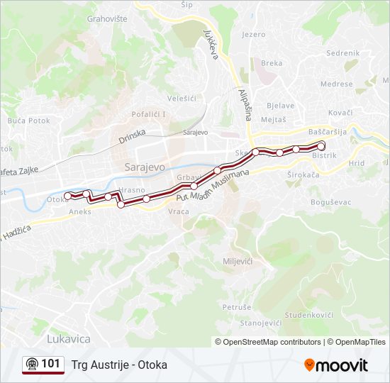 101 Tram Line Map