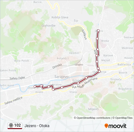 102 Tram Line Map