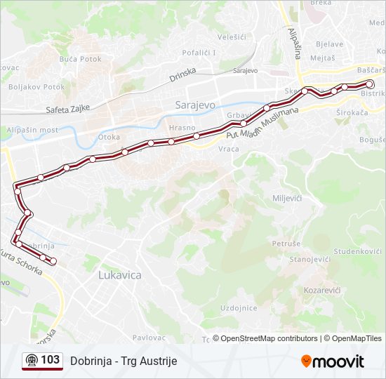 103 Tram Line Map