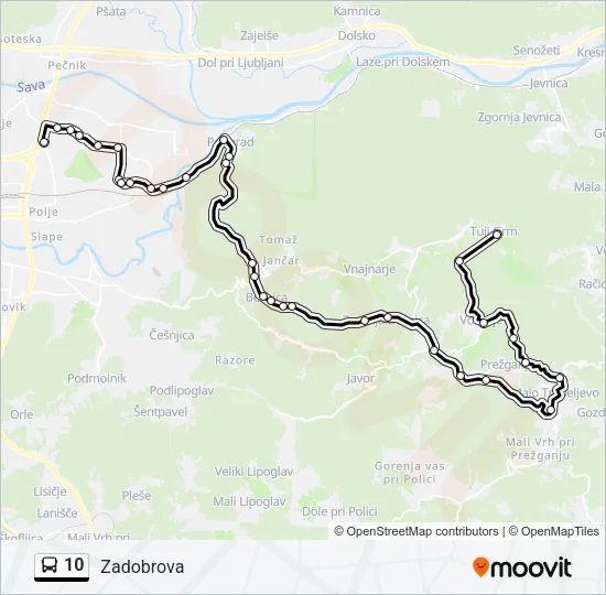 10 Bus Line Map