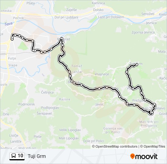 10 bus Line Map