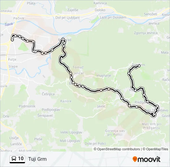 10 Bus Line Map