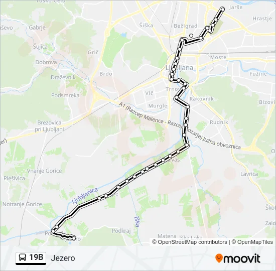 19B Bus Line Map