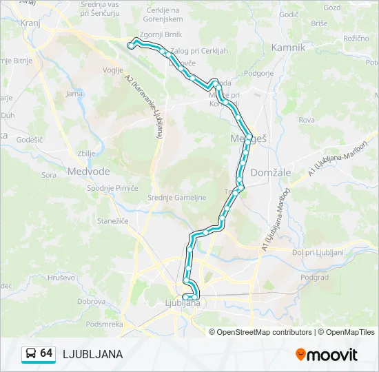 64 Bus Line Map