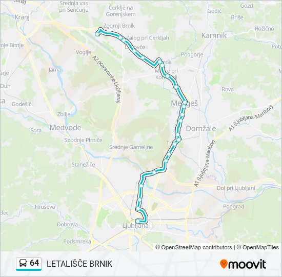 64 Bus Line Map