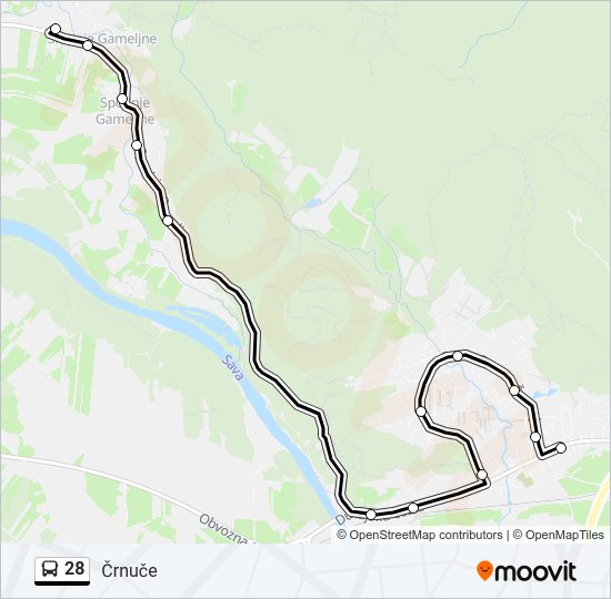 28 Bus Line Map