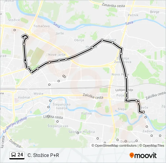 24 Bus Line Map