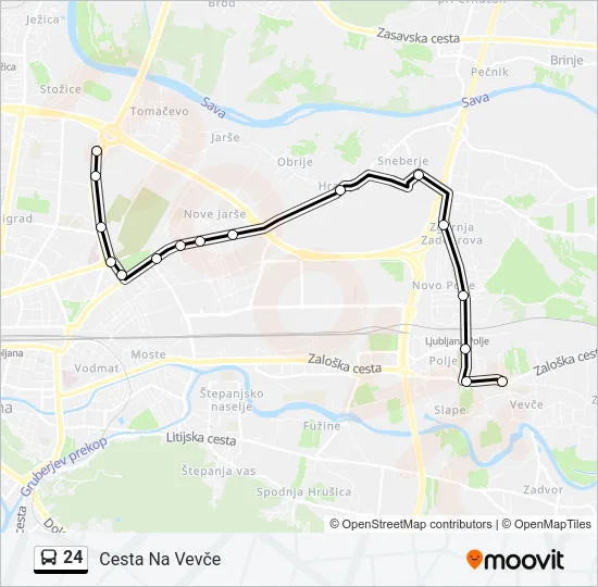 24 Bus Line Map