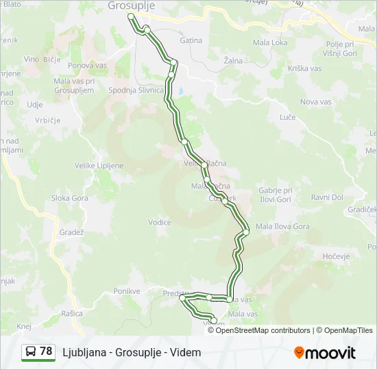 78 Bus Line Map