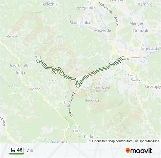 46 Bus Line Map