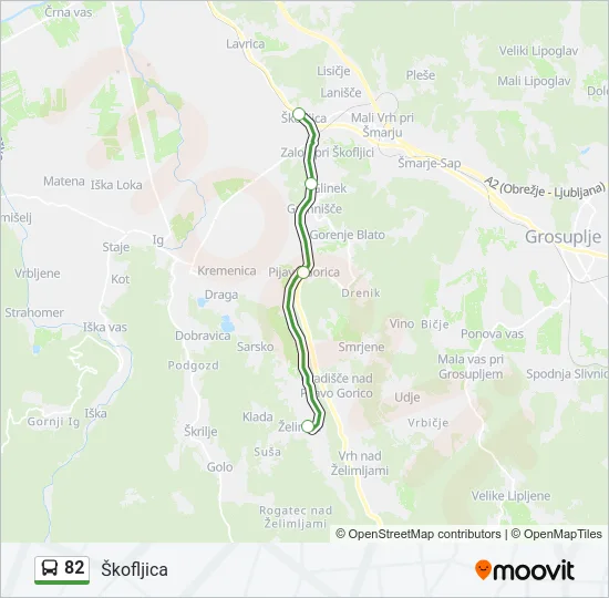 82 Bus Line Map