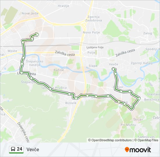 24 Bus Line Map