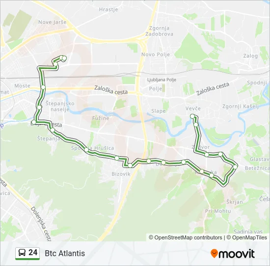 24 Bus Line Map