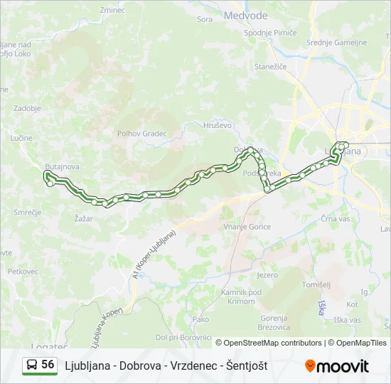 56 Bus Line Map