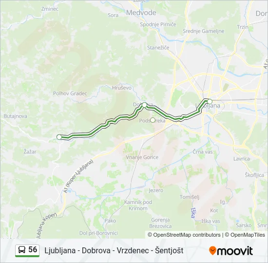 56 Bus Line Map