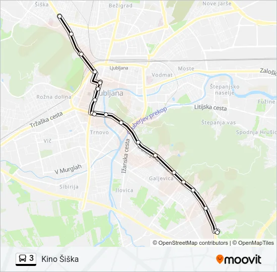 3 Bus Line Map