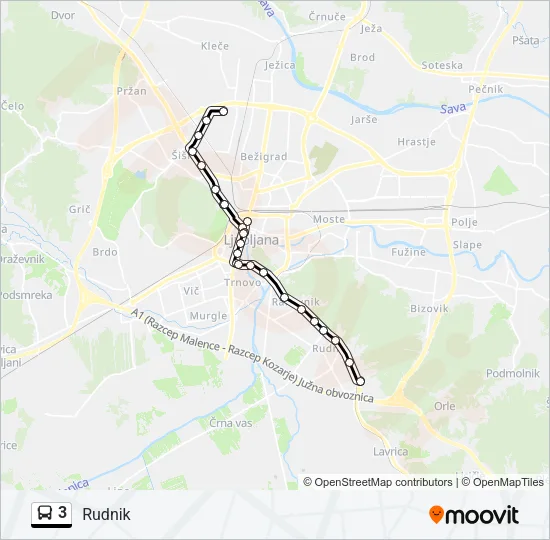 3 Bus Line Map