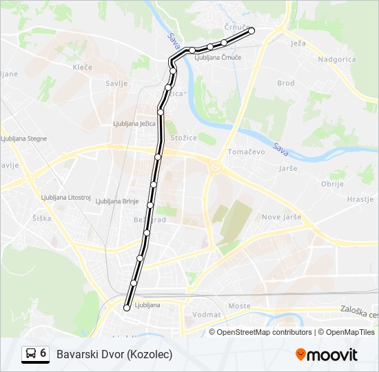 6 bus Line Map