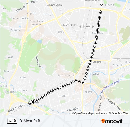 6 Bus Line Map